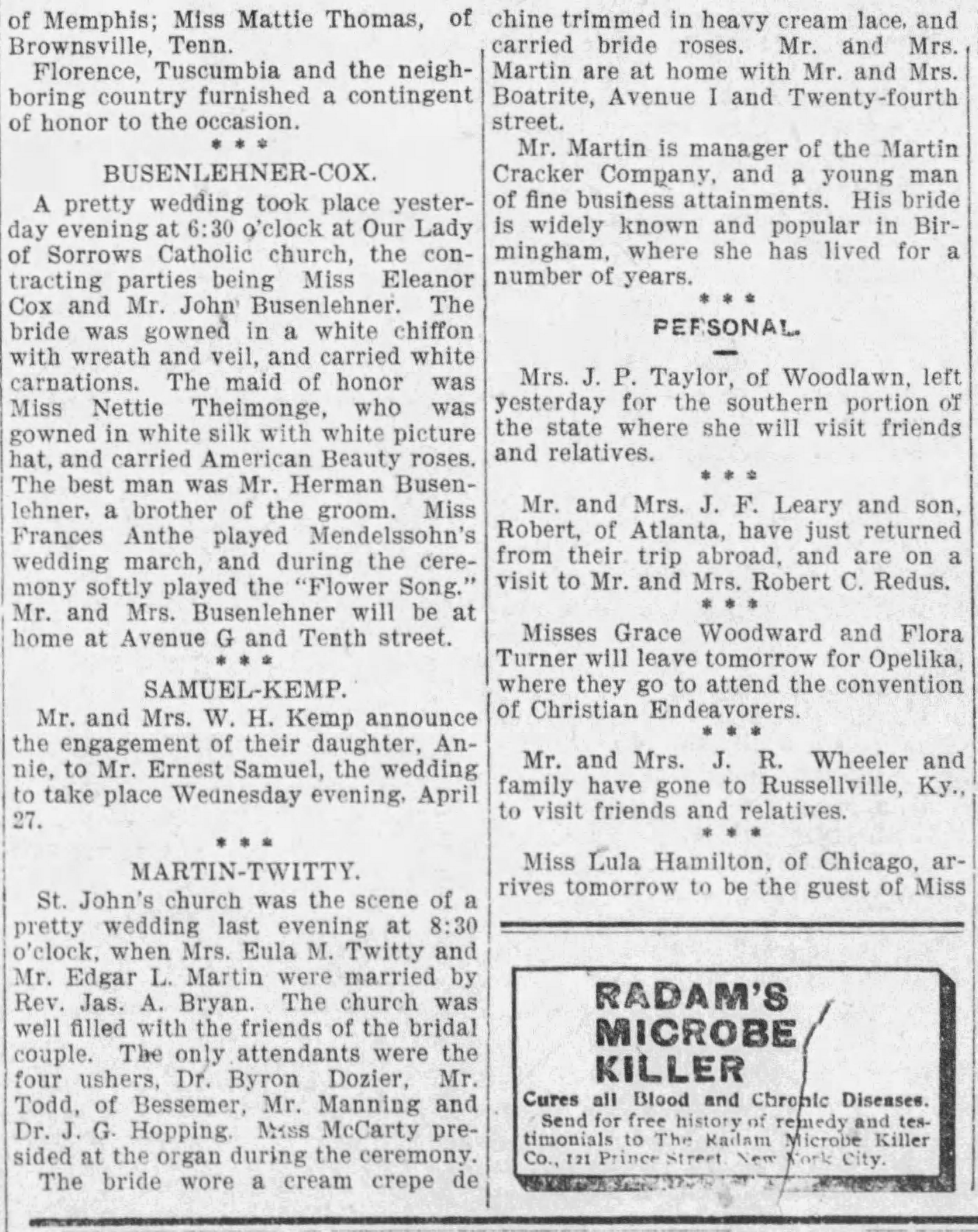 Eula M. Twitty-Edgar L. Martin